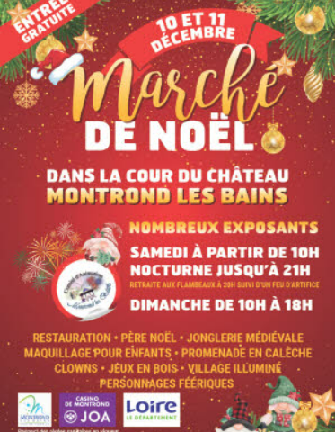 Retrouvez nous au marché de Noël de Montrond-les- bains les 10 et 11 décembre.