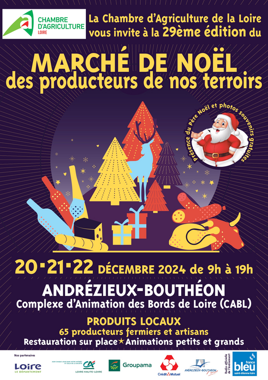 Marché de Noël Andrézieux-Bouthéon 20-21-22 Décembre 2024